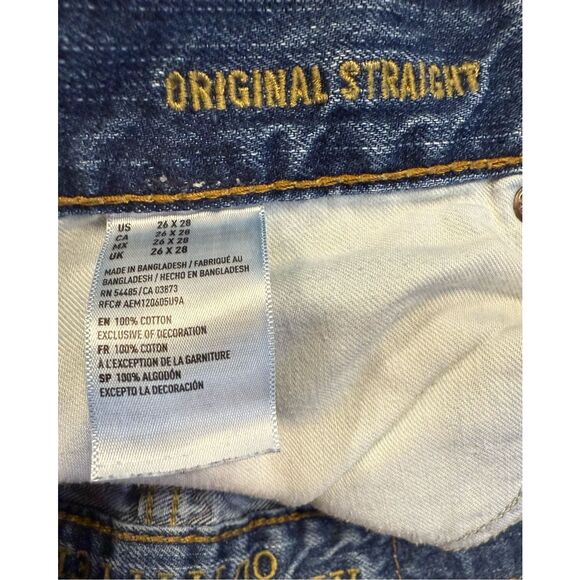 American Eagle Original Straight 5-Pocket Jeans Sz. 26X28 - Picture 6 of 7